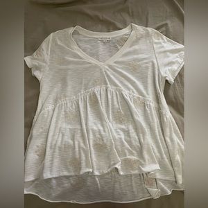 Coco + jaimeson white short sleeve shirt